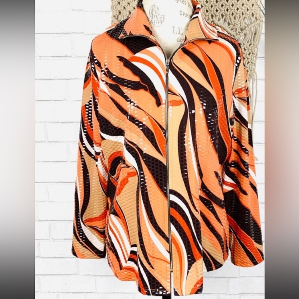 Misook shades of orange jacket